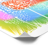 Kleurrijke Gradient Rainbow Dandelion Motivatie Poster (Hoek)