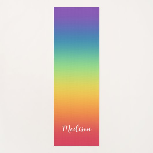 Kleurrijke Gradient Rainbow Yogamat (Voorkant)