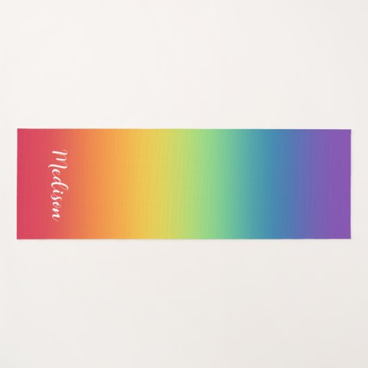 Kleurrijke Gradient Rainbow Yogamat (Voorkant (horizontaal))