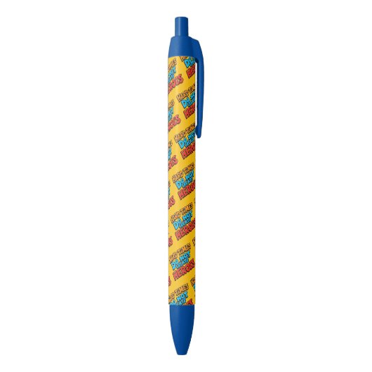 Kleurrijke Gradiënt Typografische Create Helden Blauwe Inkt Pen (Achterkant (Verticaal))
