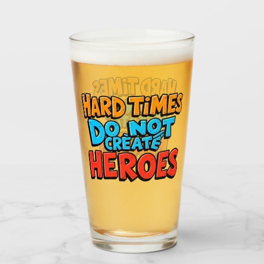 Kleurrijke Gradiënt Typografische Create Helden Glas (Voorkant gevuld)