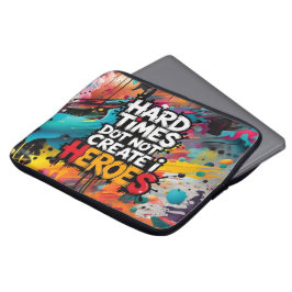 Kleurrijke Gradiënt Typografische Create Helden  Laptop Sleeve