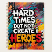 Kleurrijke Gradiënt Typografische Create Helden  Planner (Voorkant)