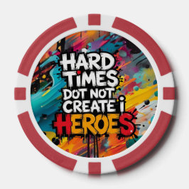 Kleurrijke Gradiënt Typografische Create Helden Poker Chips