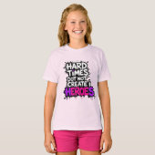 Kleurrijke Gradiënt Typografische Create Helden T-shirt (Voorkant volledig)
