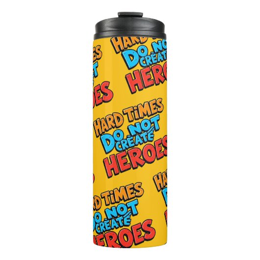Kleurrijke Gradiënt Typografische Create Helden Thermosbeker (Voorkant)