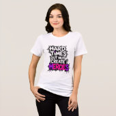 Kleurrijke Gradiënt Typografische Create Helden Tri-Blend Shirt (Voorkant volledig)