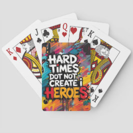 Kleurrijke Gradiënt Typografische Create Heroes Pokerkaarten