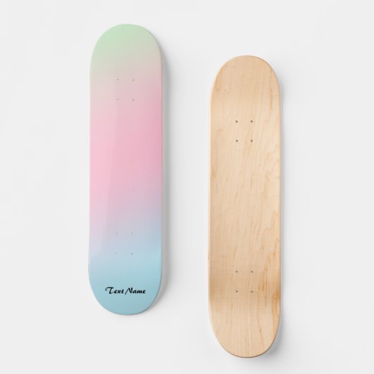 Kleurrijke gradiënt van de Waterverf Gepersonalise Persoonlijk Skateboard (Voorkant)