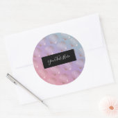 Kleurrijke gradiënt van goudzeemijlvormig roos ronde sticker (Envelop)