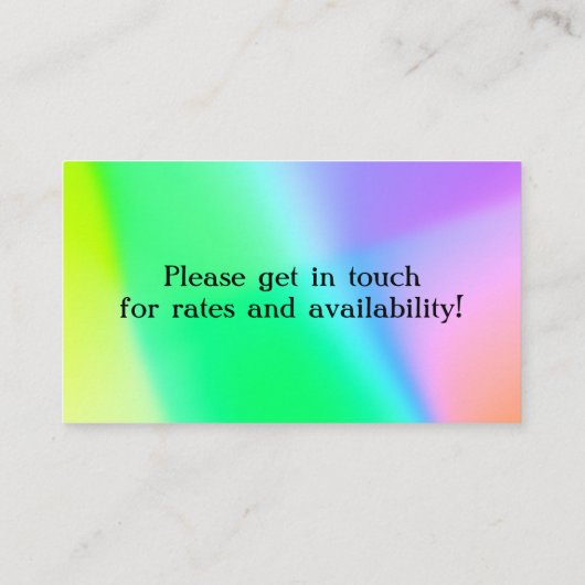 kleurrijke gradiënt visitekaartje (Achterkant)