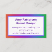 Kleurrijke gradiënt Visitekaartjes (Voorkant)