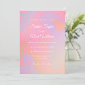 Kleurrijke gradiënt vloeibare werveling esthetisch kaart (Staand voorkant)