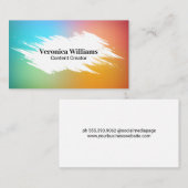 Kleurrijke gradiëntachtergrond visitekaartje (Voorkant / Achterkant)