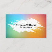 Kleurrijke gradiëntachtergrond visitekaartje (Voorkant)