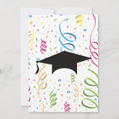 Kleurrijke Graduation Party Save the Date Kaart (Achterkant)