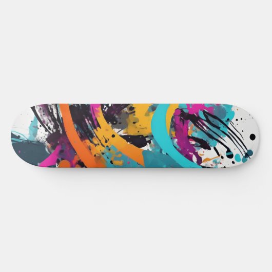 Kleurrijke graffiti Abstract Persoonlijk Skateboard (Horizontaal)
