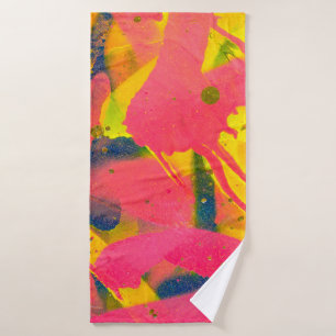 Kleurrijke graffiti. Abstracte straatkunst afsluit Badhanddoek