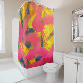 Kleurrijke graffiti. Abstracte straatkunst afsluit Douchegordijn (In situ)