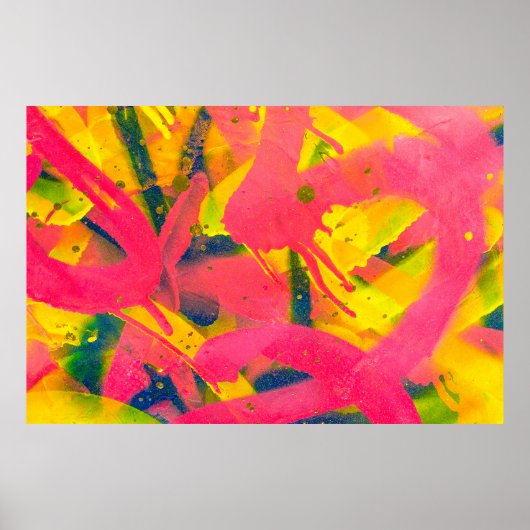 Kleurrijke graffiti. Abstracte straatkunst afsluit Poster (Voorkant)