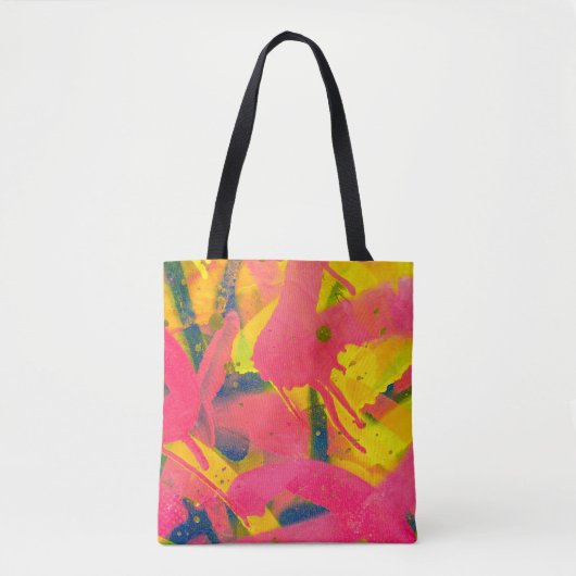 Kleurrijke graffiti. Abstracte straatkunst afsluit Tote Bag (Voorkant)