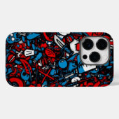 Kleurrijke graffiti Case-Mate iPhone case (Achterkant (horizontaal))