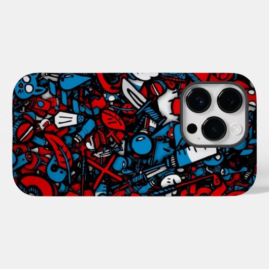 Kleurrijke graffiti Case-Mate iPhone case (Achterkant (horizontaal))