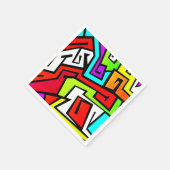 Kleurrijke graffiti illustratie servet (Hoek)