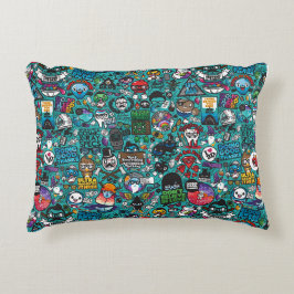 Kleurrijke graffiti kunst, accent kussen