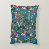 Kleurrijke graffiti kunst, accent kussen (Achterkant (Verticaal))
