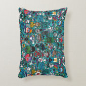 Kleurrijke graffiti kunst, accent kussen (Voorkant(Verticaal))