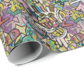 Kleurrijke graffiti kunst, cadeaupapier (Rol Hoek)