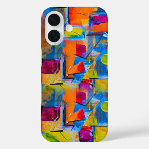 Kleurrijke graffiti kunst, iPhone 16 hoesje