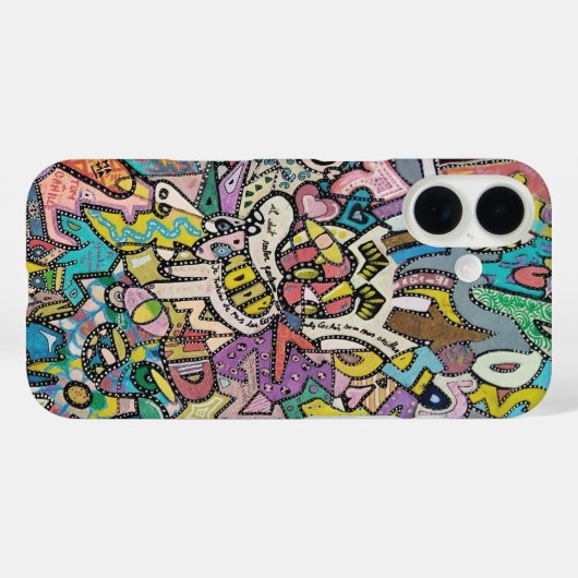 Kleurrijke graffiti kunst, Case-Mate iPhone case (Achterkant (horizontaal))