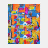 Kleurrijke graffiti kunst, fleece deken (Voorkant)