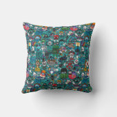 Kleurrijke Graffiti Kunst, Kussen (Achterkant)