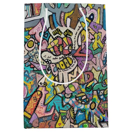 Kleurrijke graffiti kunst, medium cadeauzakje (Voorkant)