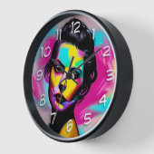 Kleurrijke graffiti kunst | Mooie felle vrouw (Hoek)