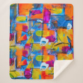 Kleurrijke graffiti kunst, sherpa deken (Voorkant)