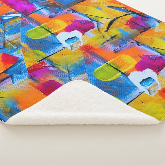 Kleurrijke graffiti kunst, sherpa deken (3/4)