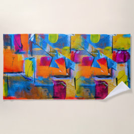 Kleurrijke graffiti kunst, strandlaken