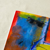 Kleurrijke graffiti kunst, strandlaken (In situ)