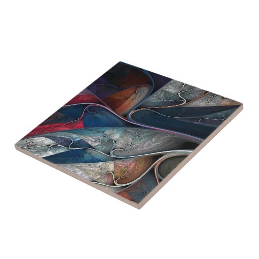 Kleurrijke graffiti kunst, tegeltje (Zijkant)