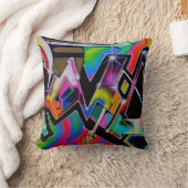 Kleurrijke graffiti-kussen kussen (Deken)