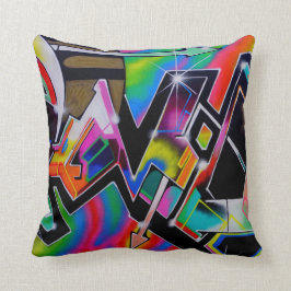 Kleurrijke graffiti-kussen kussen