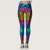 Kleurrijke graffiti leggings (Voorkant)