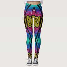 Kleurrijke graffiti leggings