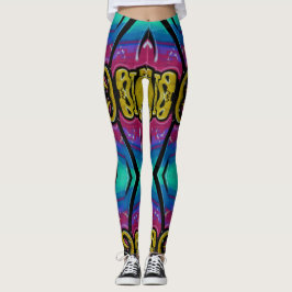 Kleurrijke graffiti leggings