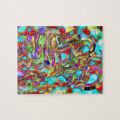 Kleurrijke Graffiti Letters Puzzel (Horizontaal)