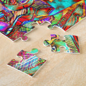 Kleurrijke Graffiti Letters Puzzel (Zijkant)